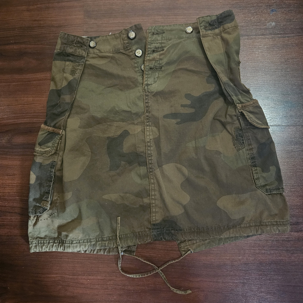 Vintage Triple Five Soul Camo Mid Length Skirt Size 4